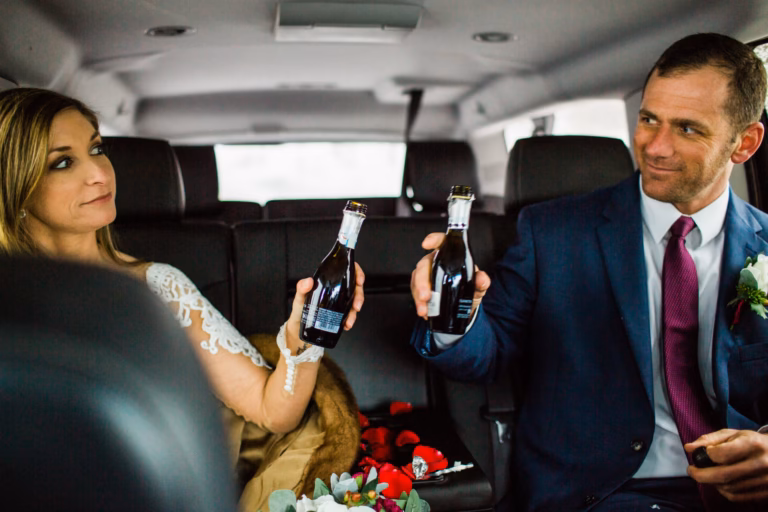 Wedding limousine from Gold Rush Transportation
